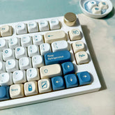 Soy Milk Keycap Set, Cherry and MOA Profile, Cute Art, PBT, Cherry MX Stem, Dye-Sub Legends